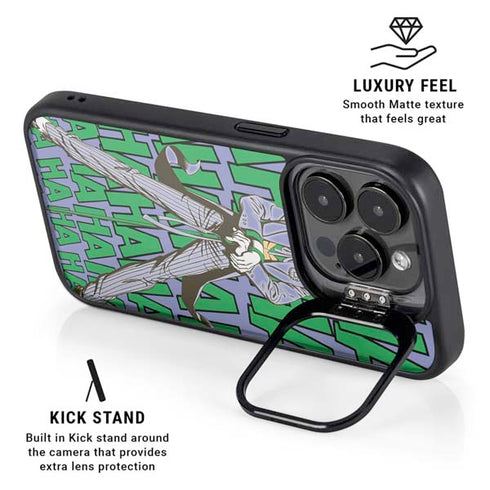 DC Comics The Joker Vintage pose pattern iPhone 16 Pro Max Kickstand Case