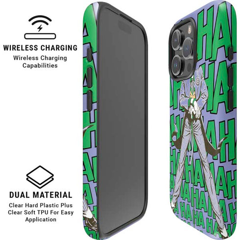 DC Comics The Joker Vintage pose pattern iPhone 16 Pro Max Magsafe Impact Case