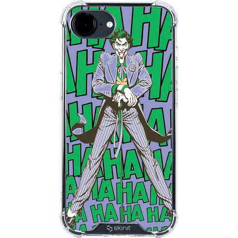 DC Comics The Joker Vintage pose pattern iPhone 16e Clear Case