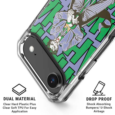 DC Comics The Joker Vintage pose pattern iPhone 17 Air Clear Case