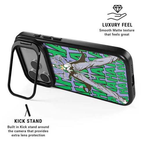 DC Comics The Joker Vintage pose pattern iPhone 17 Pro Kickstand Case