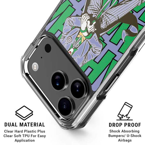 DC Comics The Joker Vintage pose pattern iPhone 17 Pro Max Clear Case