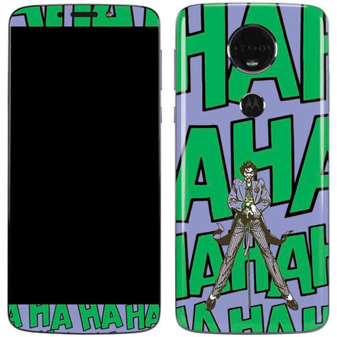 DC Comics The Joker Vintage pose pattern Moto E5 Plus Skin