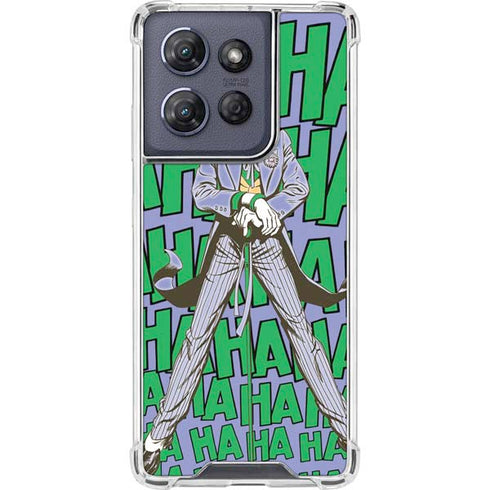 DC Comics The Joker Vintage pose pattern Moto G Play 5G (2025) Clear Case