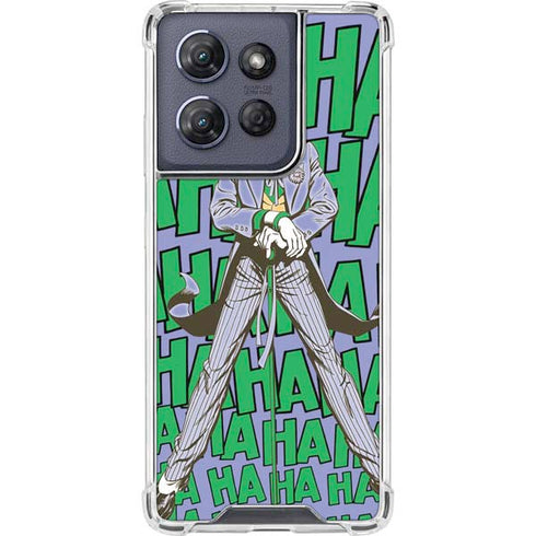 DC Comics The Joker Vintage pose pattern Moto G Power 5G (2025) Clear Case