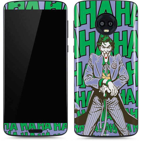 DC Comics The Joker Vintage pose pattern Moto G6 Skin