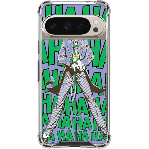 DC Comics The Joker Vintage pose pattern Pixel 9/9 Pro Clear Case
