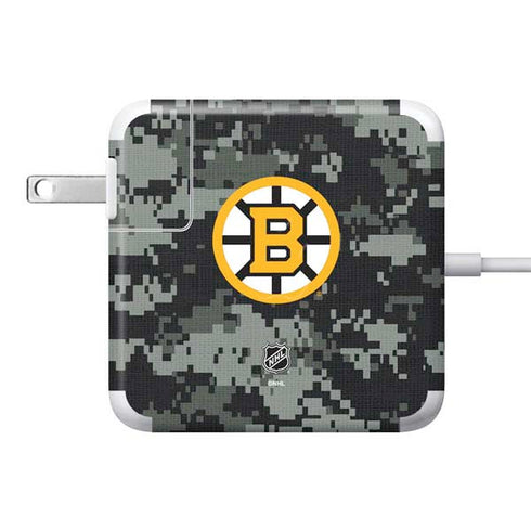 NHL Boston Bruins Camo 85W Power Adapter (15 and 17 inch MacBook Pro Charger) Skin