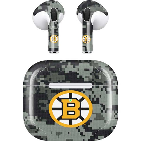 NHL Boston Bruins Camo Apple AirPods (3rd Gen 2021) Skin