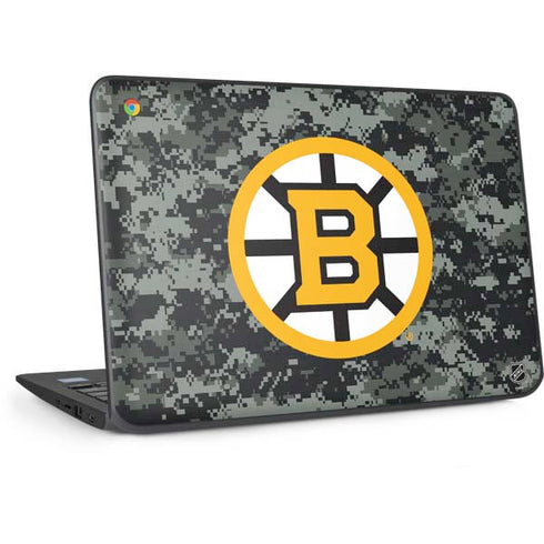 NHL Boston Bruins Camo HP Chromebook Skin