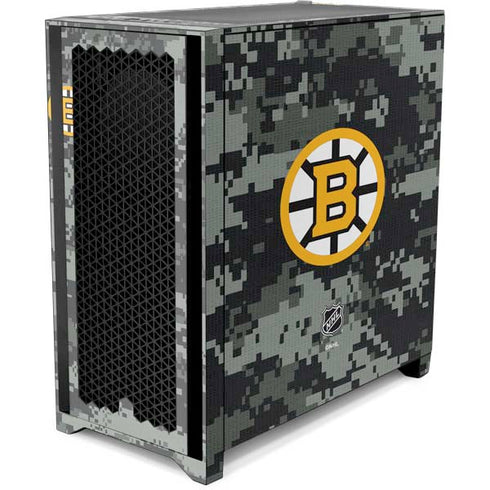 NHL Boston Bruins Camo Corsair 4000D Tempered Glass Mid-Tower ATX Case Skin