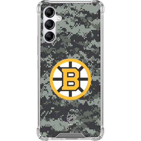 NHL Boston Bruins Camo Galaxy A15 5G Clear Case