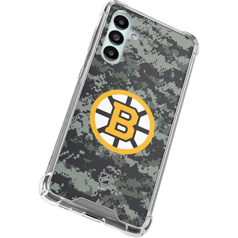 NHL Boston Bruins Camo Galaxy A16 5G Clear Case