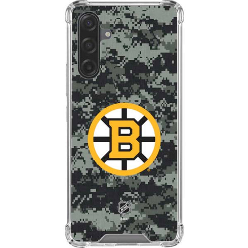 NHL Boston Bruins Camo Galaxy A17 Clear Case