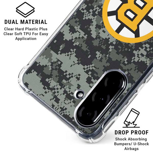NHL Boston Bruins Camo Galaxy A36 5G Clear Case