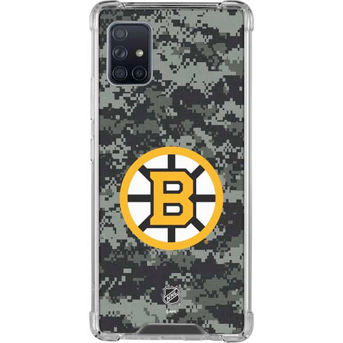 NHL Boston Bruins Camo Galaxy A51 5G Clear Case