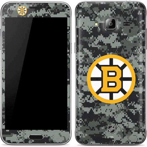 NHL Boston Bruins Camo Galaxy J3 Skin