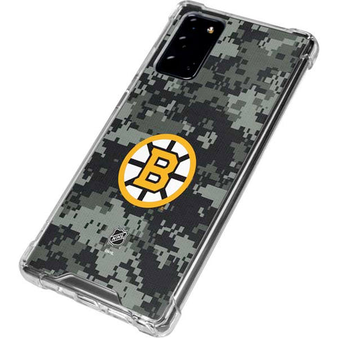 NHL Boston Bruins Camo Galaxy Note20 5G Clear Case