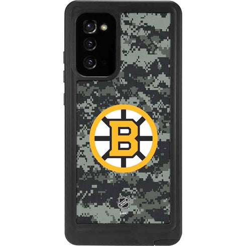 NHL Boston Bruins Camo Galaxy Note20 5G Waterproof Case