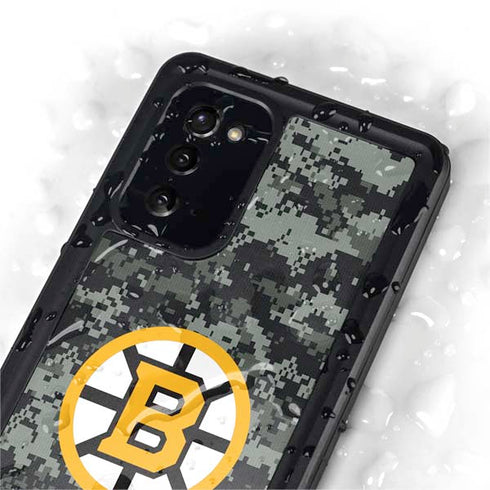 NHL Boston Bruins Camo Galaxy Note20 5G Waterproof Case