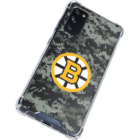 NHL Boston Bruins Camo Galaxy S20 FE Clear Case