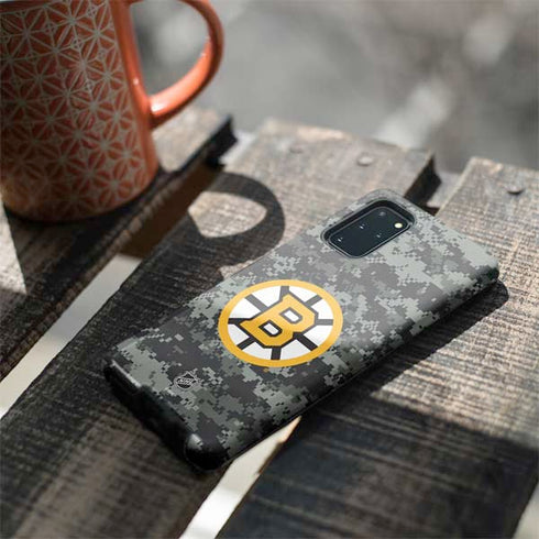 NHL Boston Bruins Camo Galaxy S20 Plus Pro Case