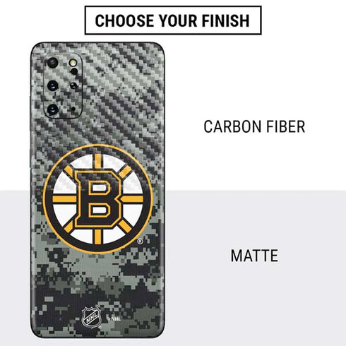 NHL Boston Bruins Camo Galaxy S20 Plus Skin