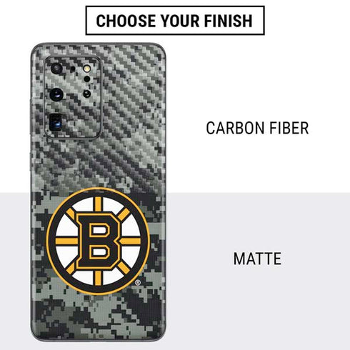 NHL Boston Bruins Camo Galaxy S20 Ultra 5G Skin
