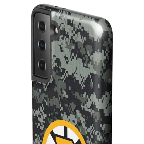 NHL Boston Bruins Camo Galaxy S21 FE Pro Case