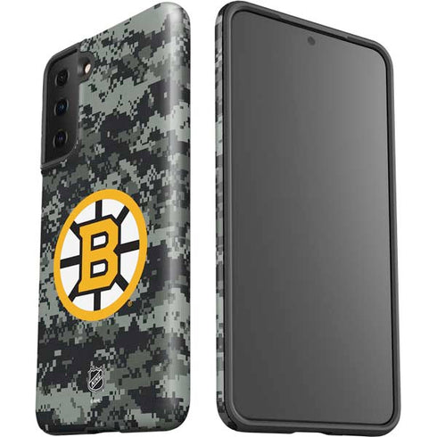 NHL Boston Bruins Camo Galaxy S21 FE Pro Case