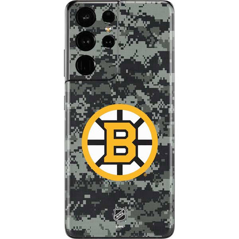 NHL Boston Bruins Camo Galaxy S21 Ultra 5G Skin