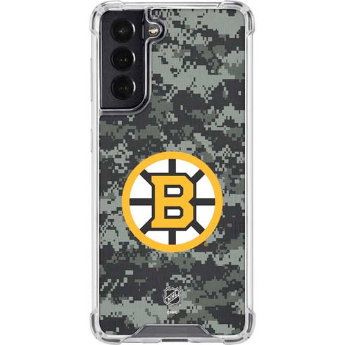 NHL Boston Bruins Camo Galaxy S22 Clear Case