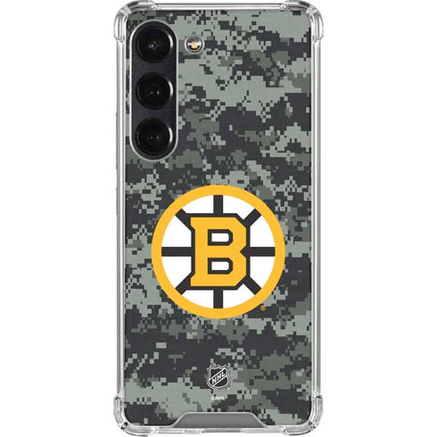 NHL Boston Bruins Camo Galaxy S23 Clear Case