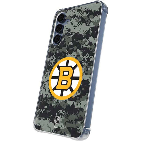NHL Boston Bruins Camo Galaxy S24 Clear Case