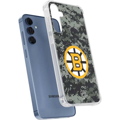 NHL Boston Bruins Camo Galaxy S24 Clear Case