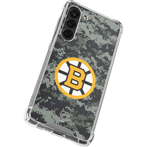 NHL Boston Bruins Camo Galaxy S24 FE Clear Case