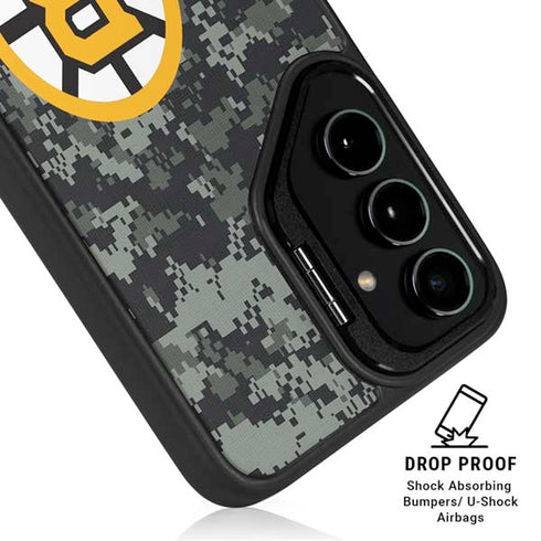 NHL Boston Bruins Camo Galaxy S24 Kickstand Case