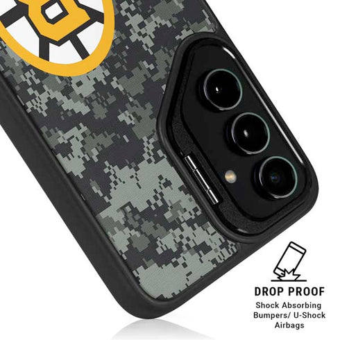 NHL Boston Bruins Camo Galaxy S25 Ultra Kickstand Case