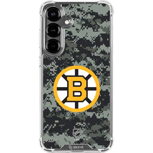 NHL Boston Bruins Camo Galaxy S26 Clear Case