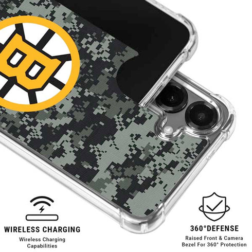 NHL Boston Bruins Camo Galaxy S26 Plus Clear Case