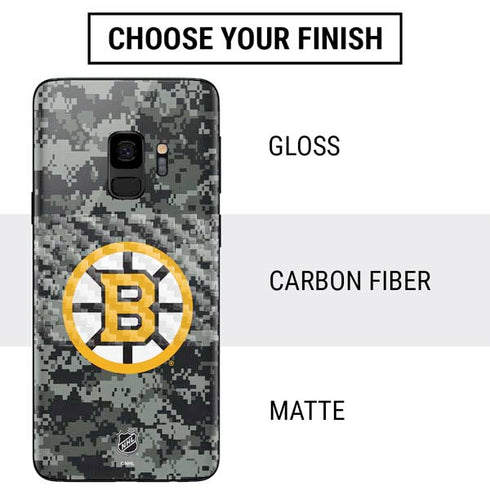 NHL Boston Bruins Camo Galaxy S9 Skin