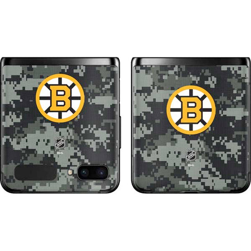 NHL Boston Bruins Camo Galaxy Z Flip Skin