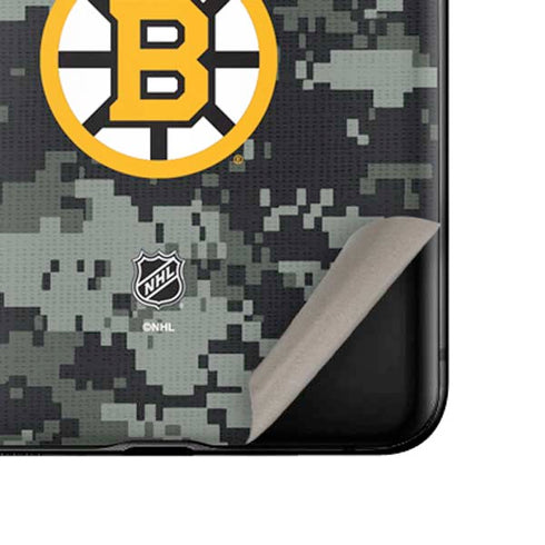 NHL Boston Bruins Camo Galaxy Z Flip Skin