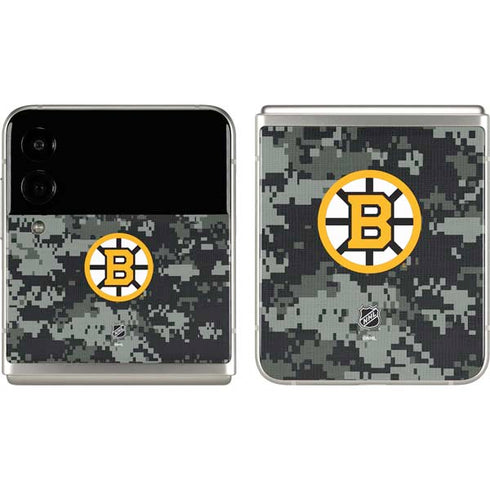 NHL Boston Bruins Camo Galaxy Z Flip3 5G Skin