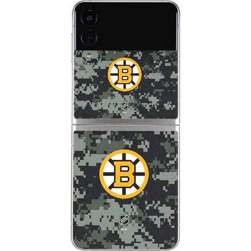 NHL Boston Bruins Camo Galaxy Z Flip3 5G Skin