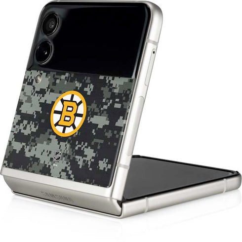 NHL Boston Bruins Camo Galaxy Z Flip3 5G Skin