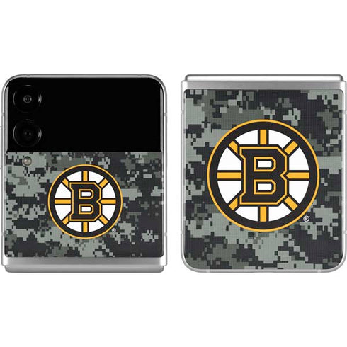 NHL Boston Bruins Camo Galaxy Z Flip4 5G Skin