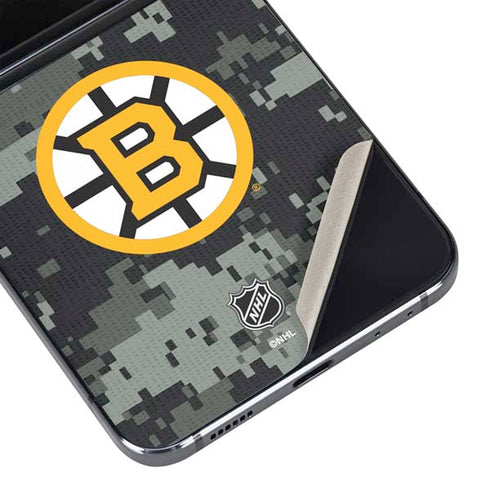NHL Boston Bruins Camo Galaxy Z Flip5 5G Skin