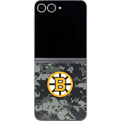 NHL Boston Bruins Camo Galaxy Z Flip6 Skin