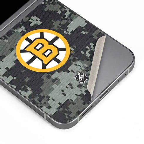 NHL Boston Bruins Camo Galaxy Z Flip6 Skin